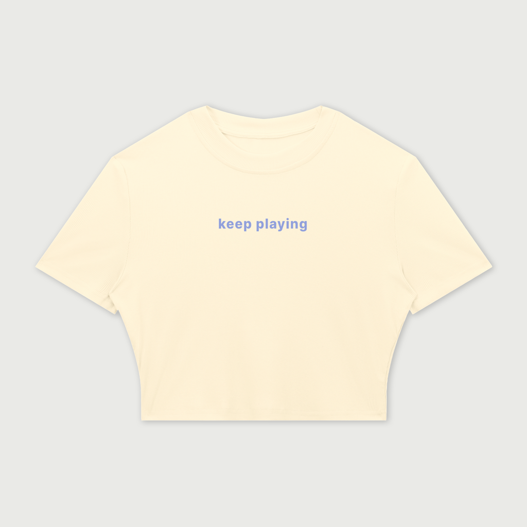 Keep Playing Crop Tee - Butter