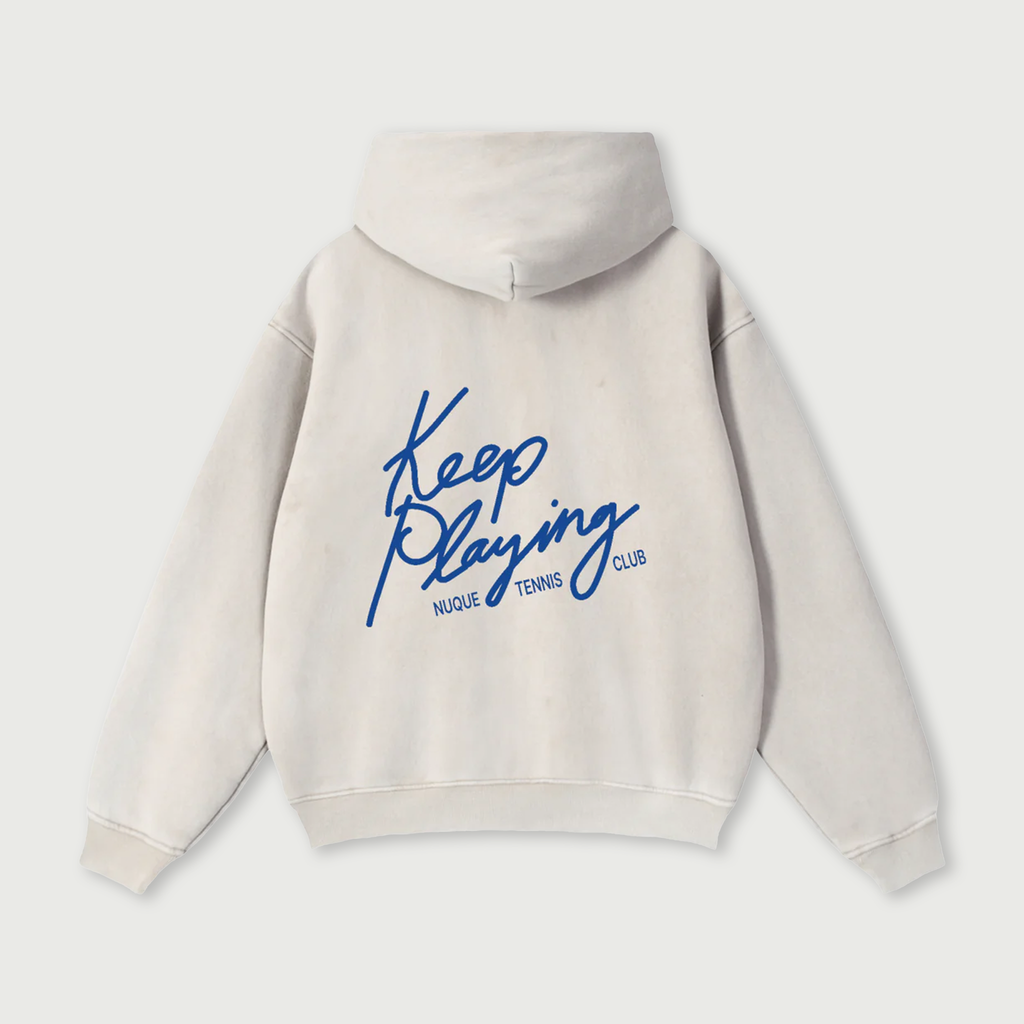 Keep Playing Zip Hoodie - Ivory