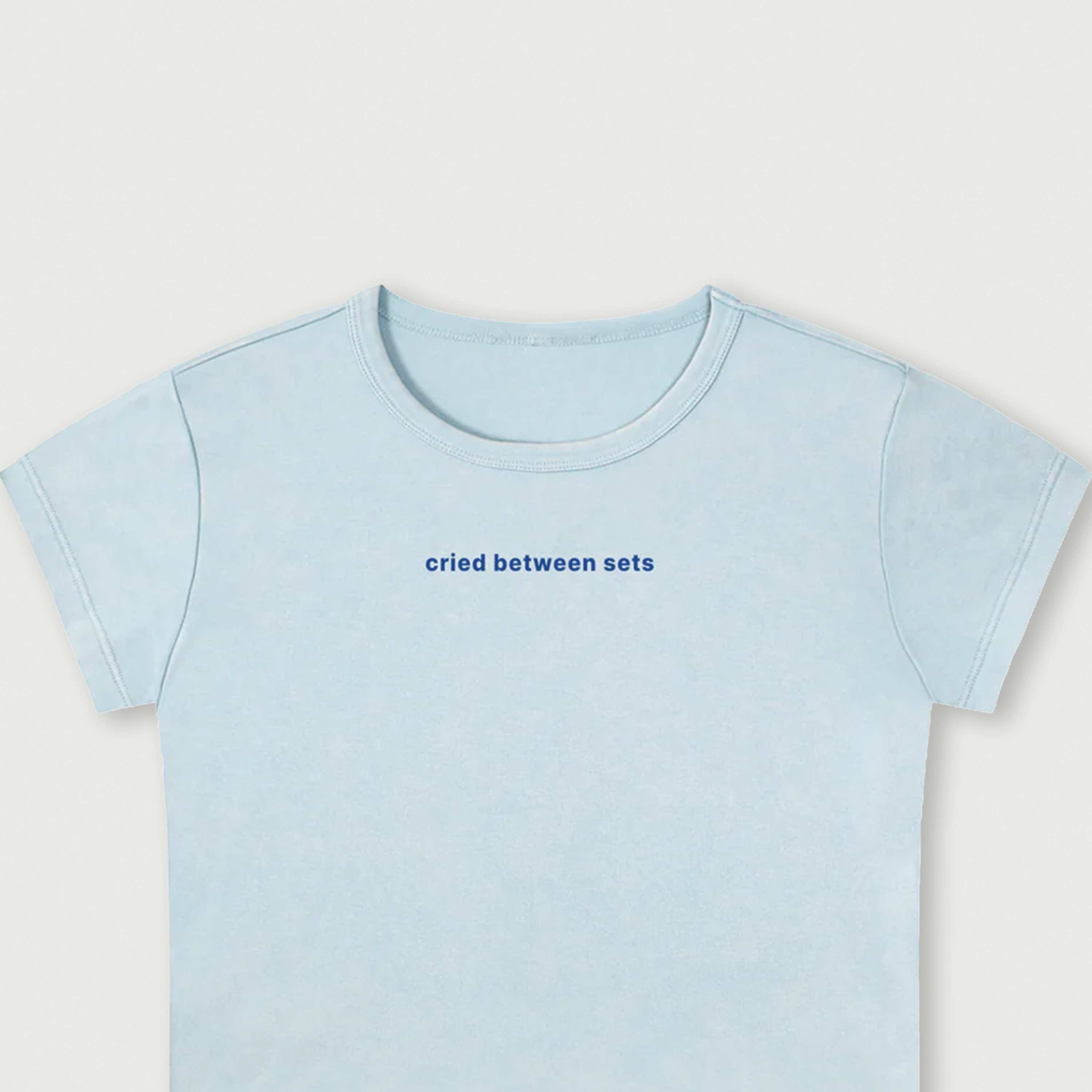 Between Sets Baby Tee - Sky Blue