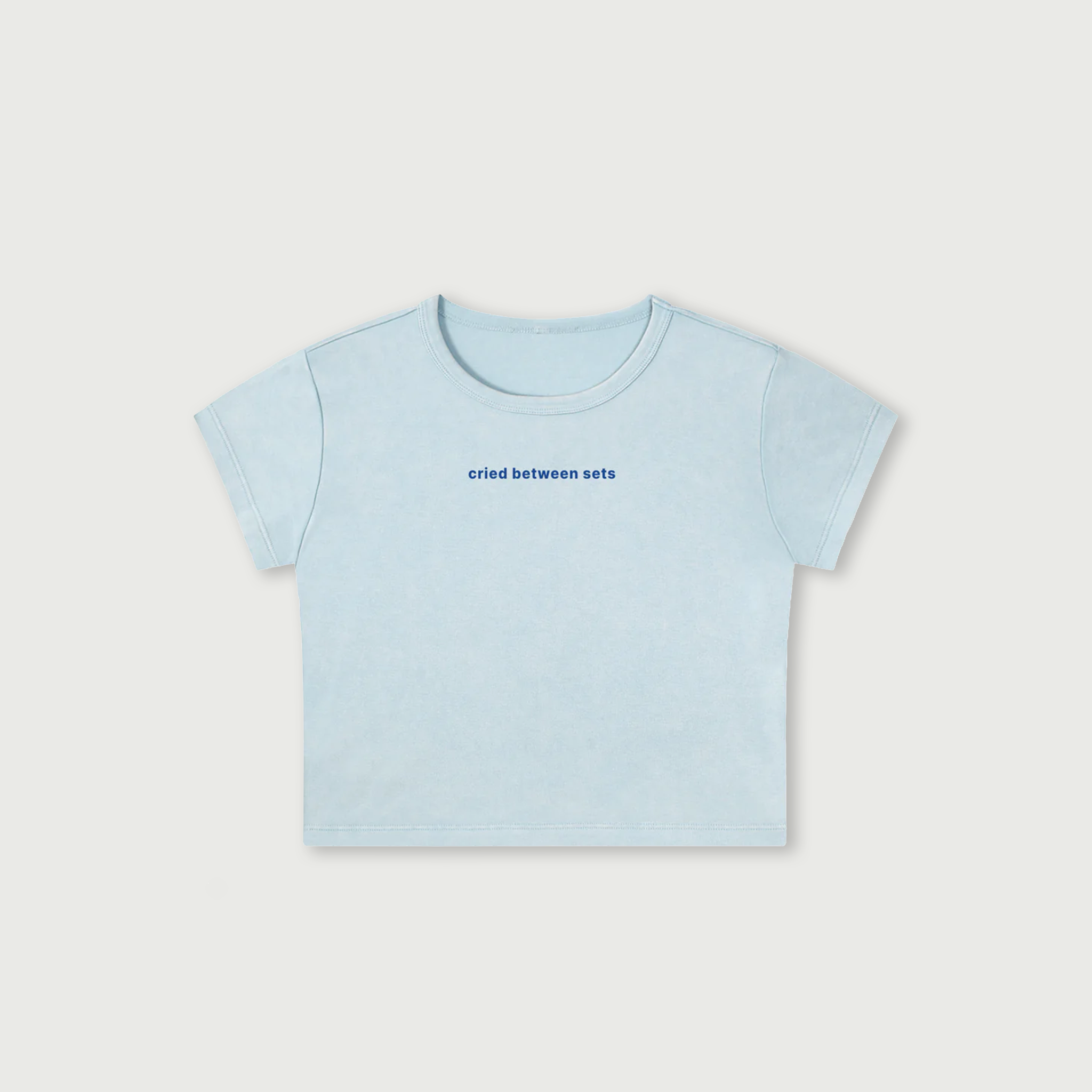 Between Sets Baby Tee - Sky Blue