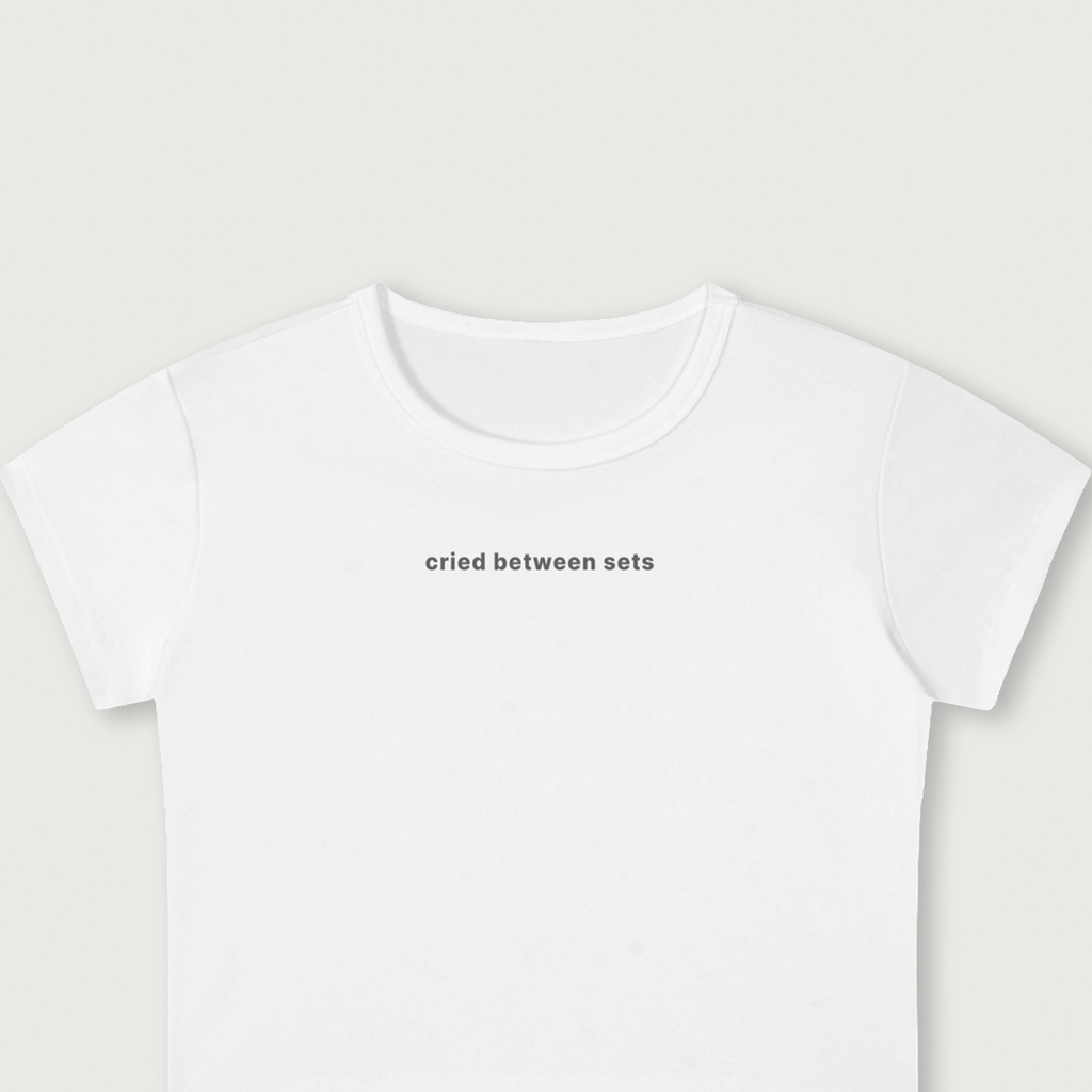 Between Sets Baby Tee - Chalk White