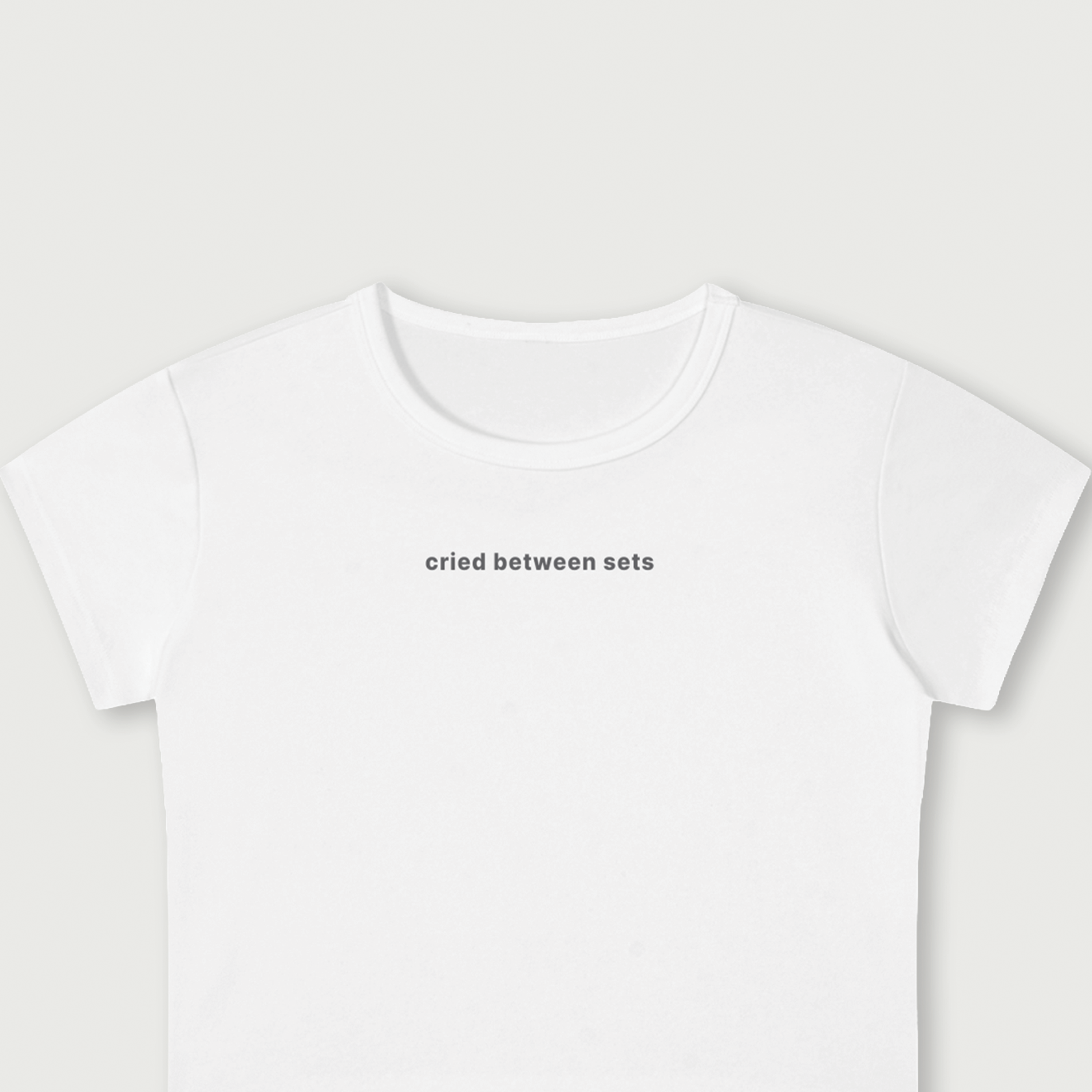 Between Sets Baby Tee - Chalk White