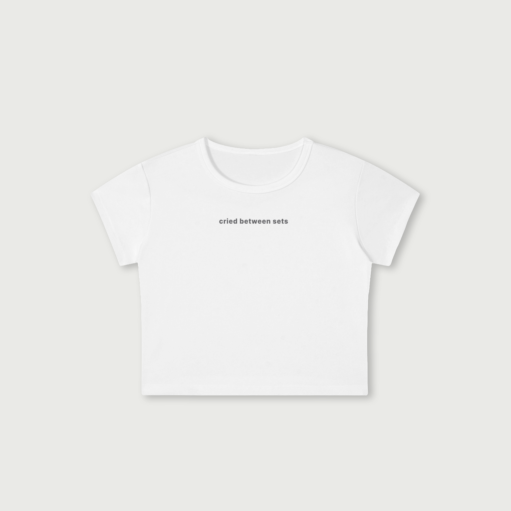 Between Sets Baby Tee - Chalk White