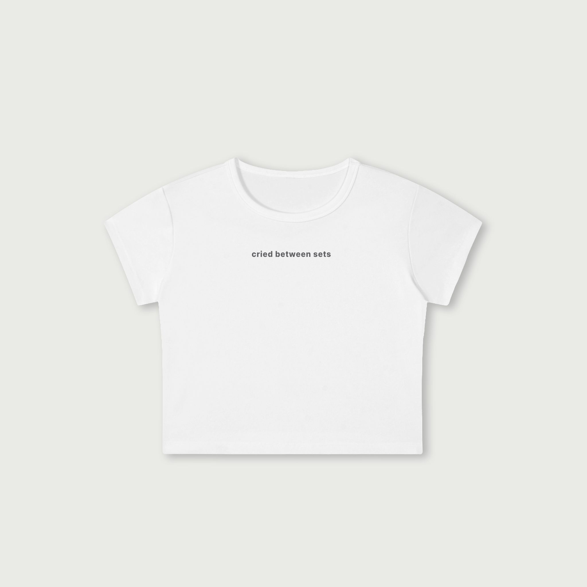 Between Sets Baby Tee - Chalk White