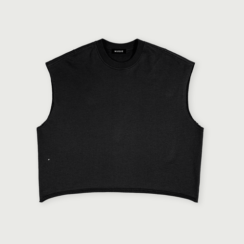 Boys Boxy Sleeveless Tee - Black