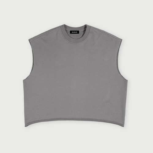 Boys Boxy Sleeveless Tee - Gray