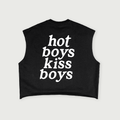 Boys Boxy Sleeveless Tee - Black