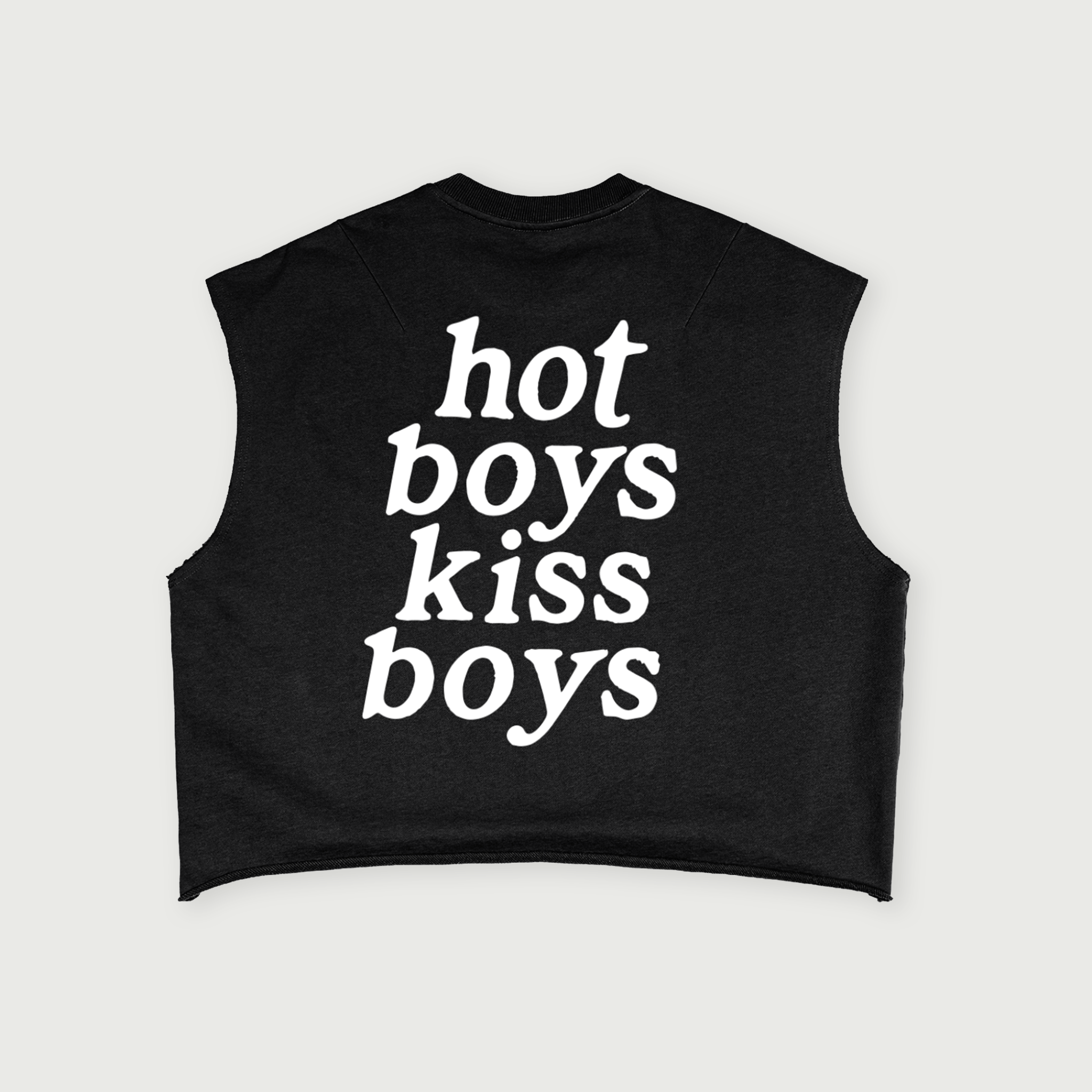 Boys Boxy Sleeveless Tee - Black
