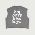 Boys Boxy Sleeveless Tee - Gray