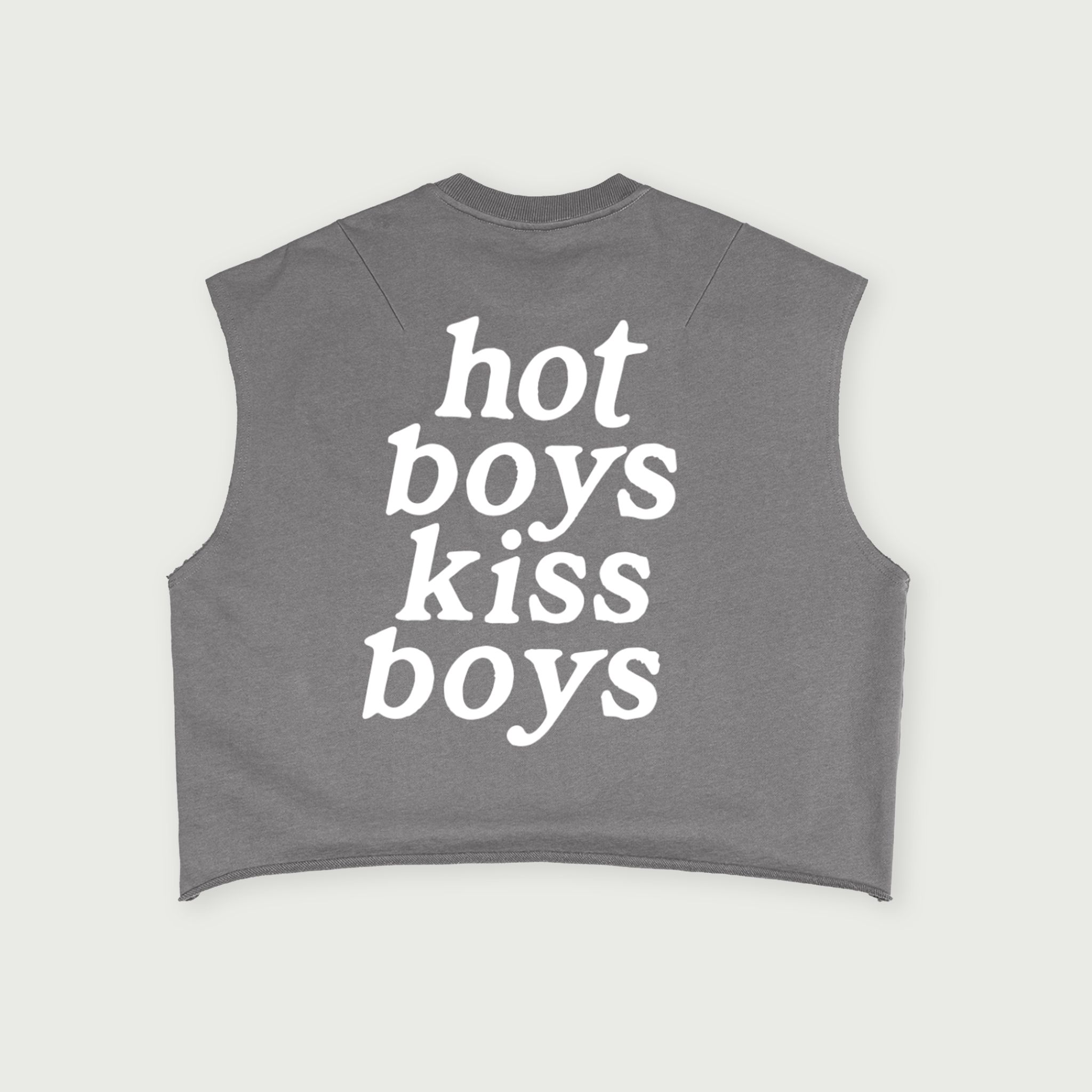 Boys Boxy Sleeveless Tee - Gray