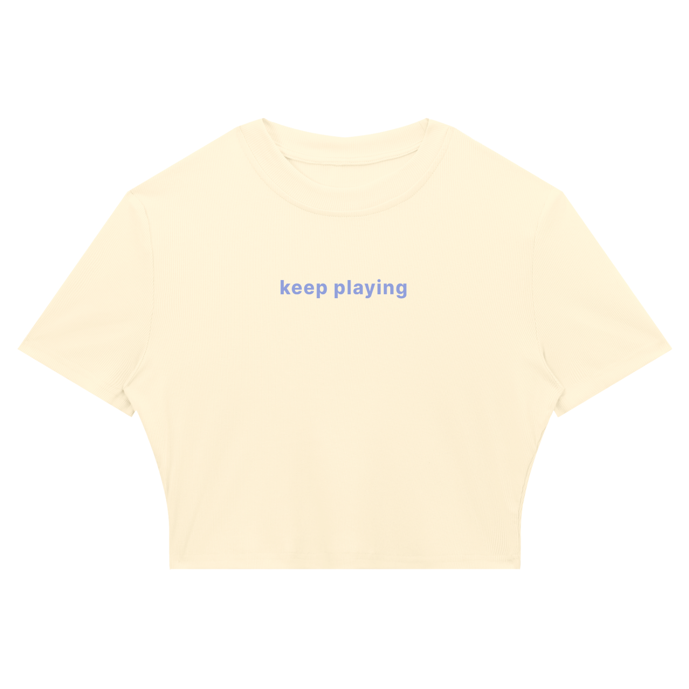 Keep Playing Crop Tee - Butter