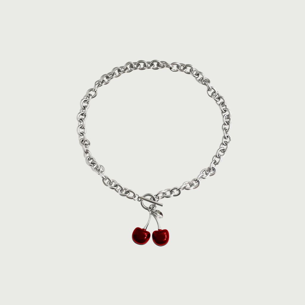 Cherry Charm Necklace - Red (Preorder)