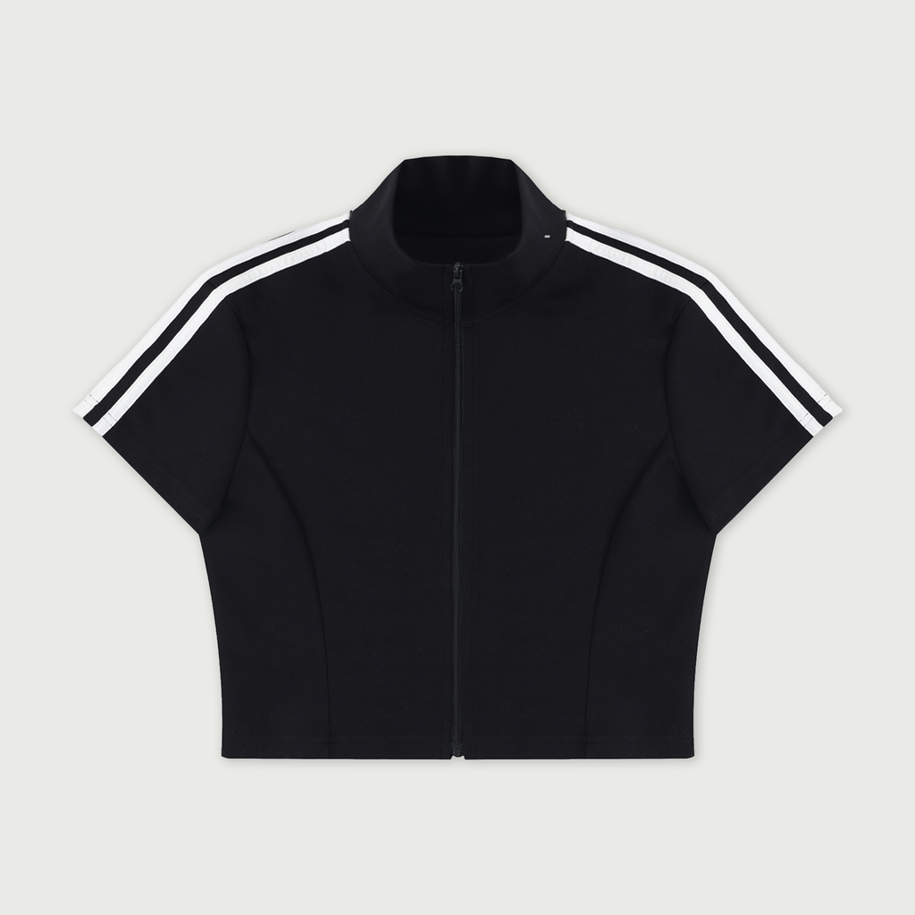 Court Zip Top - Black