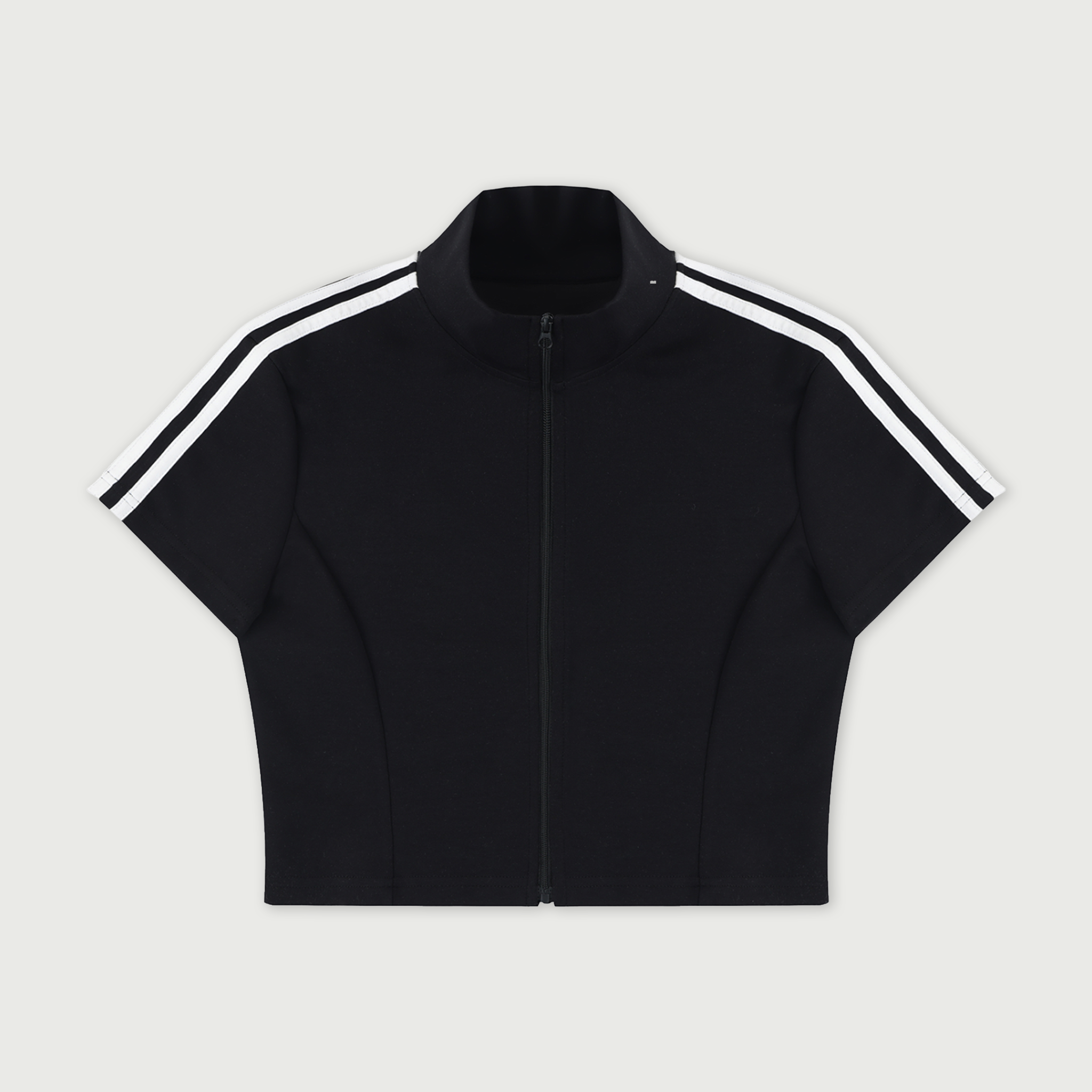 Court Zip Top - Black