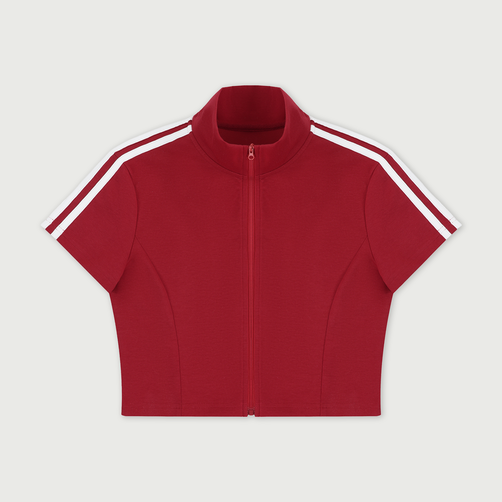 Court Zip Top - Red