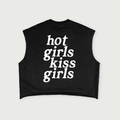 Girls Boxy Sleeveless Tee - Black