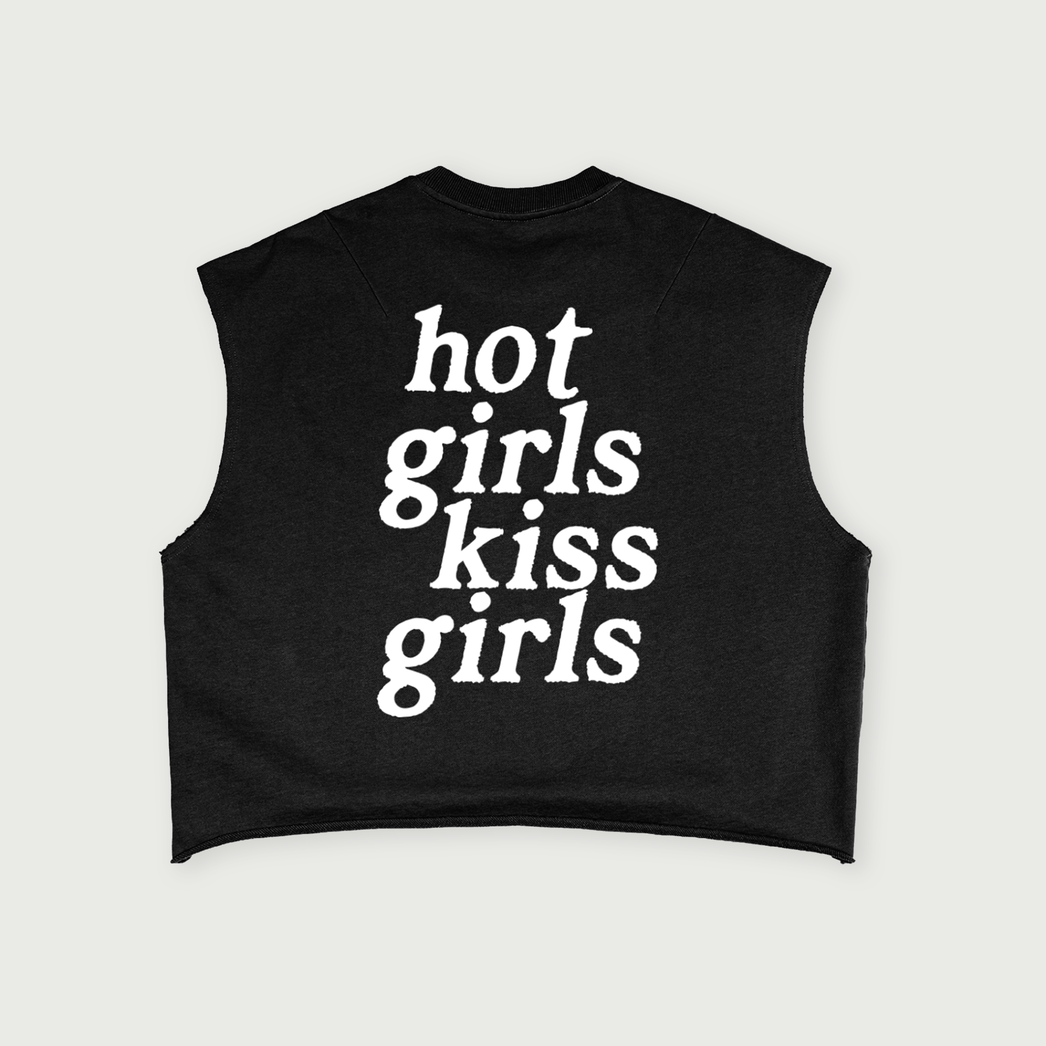Girls Boxy Sleeveless Tee - Black