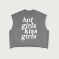 Girls Boxy Sleeveless Tee - Gray