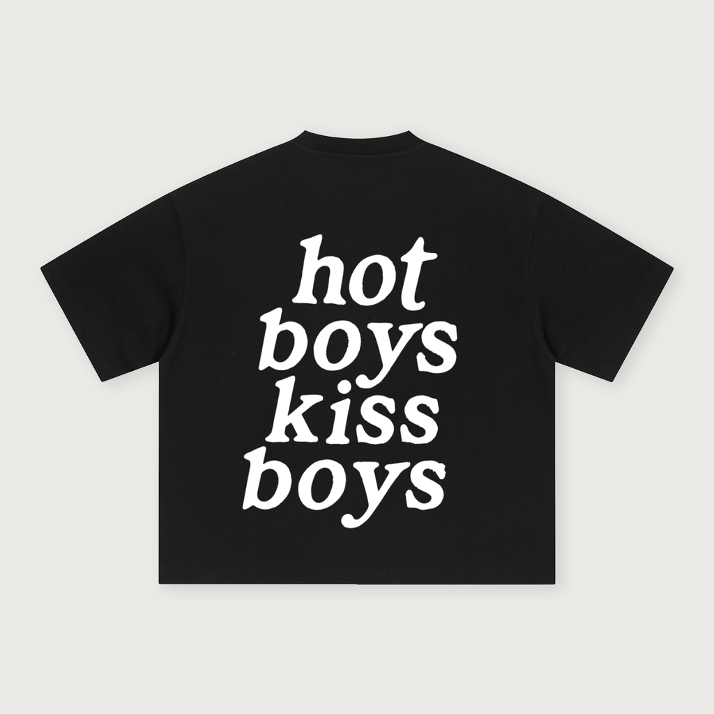 Boys Kiss Boys Tee - Black