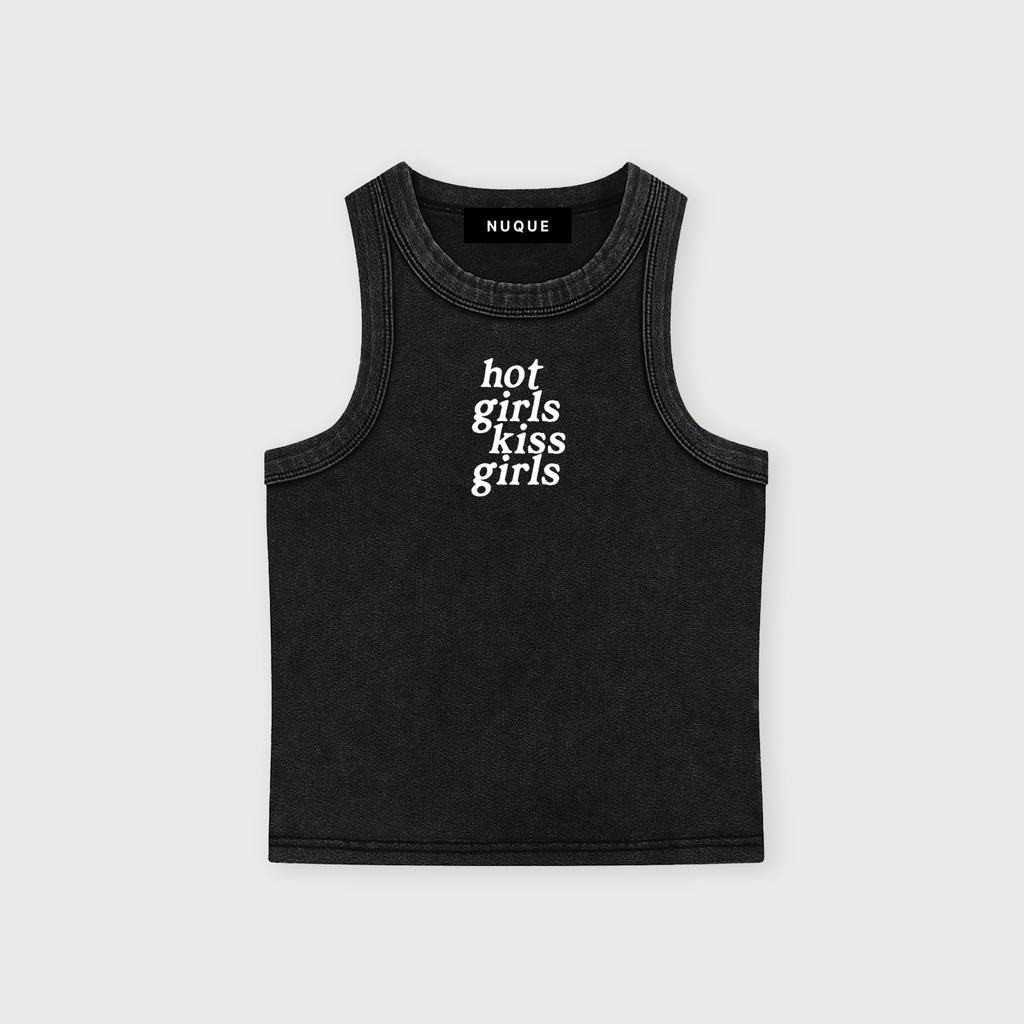 Girls Kiss Girls Tank - Black