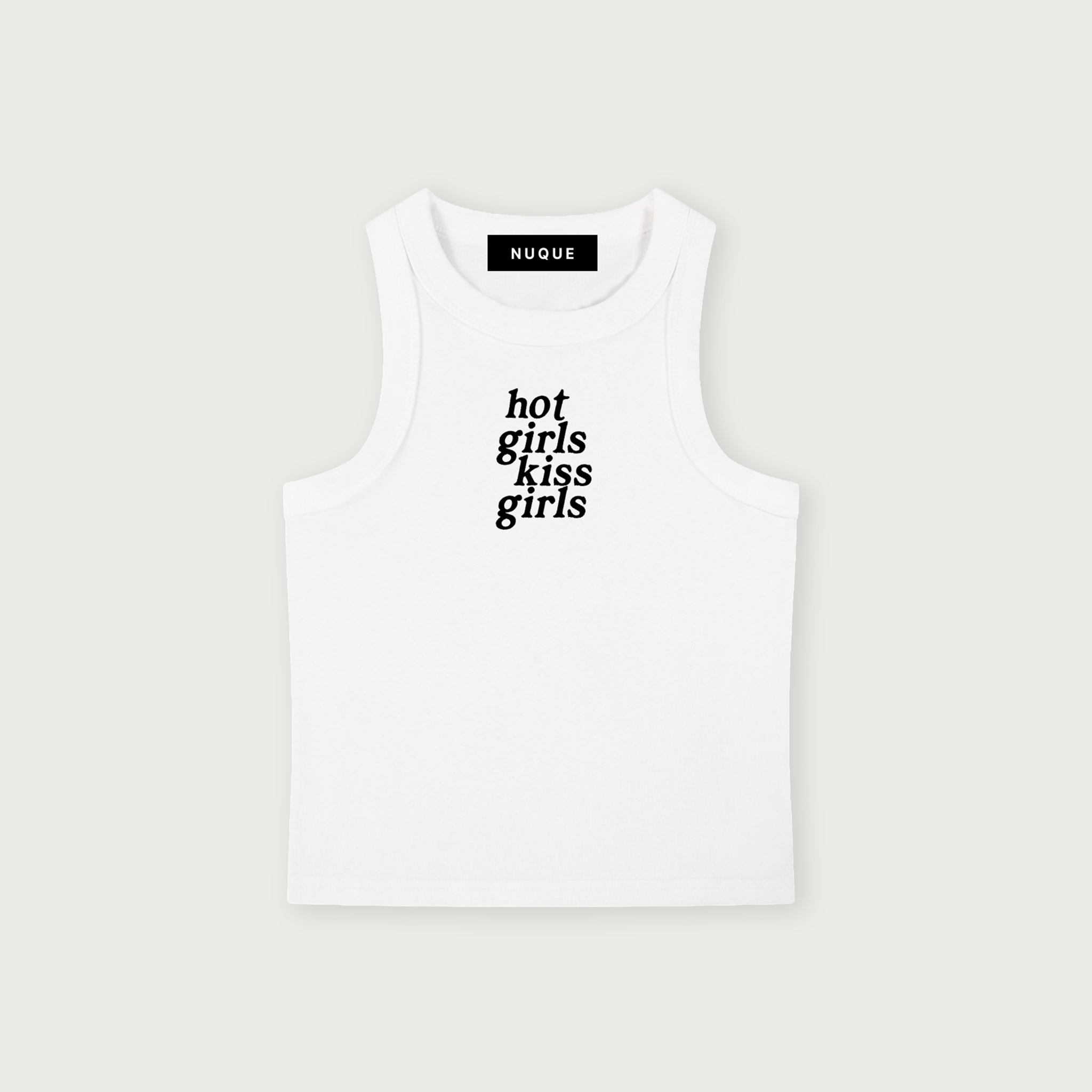 Girls Kiss Girls Tank - White